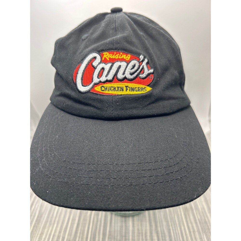 Raising Canes Chicken Fingers Hat Black One Love Embroidered Dad Cap Adjustable